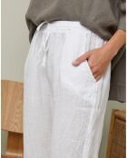 Pantalon 100% Lin Garancel blanc