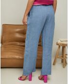 Pantalon 100% Lin Garancel indigo