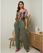 Pantalon 100% Lin Garancel kaki