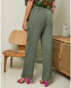 Pantalon 100% Lin Garancel kaki