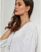 Top 100% Lin Guimauve blanc