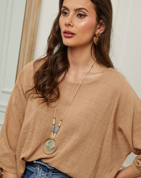Top 100% Lin Guimauve camel