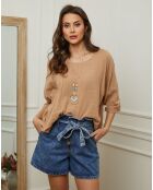 Top 100% Lin Guimauve camel