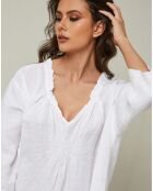 Robe 100% Lin Jasmine blanche