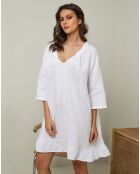 Robe 100% Lin Jasmine blanche