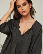 Robe 100% Lin Jasmine noire