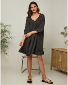 Robe 100% Lin Jasmine noire