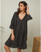 Robe 100% Lin Jasmine noire
