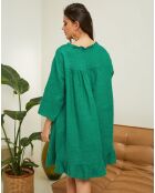Robe 100% Lin Jasmine verte
