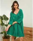 Robe 100% Lin Jasmine verte