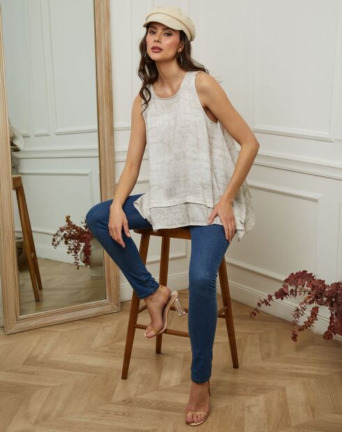 Top 100% Lin Mylene beige