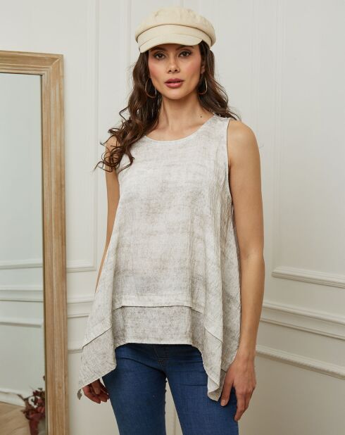 Top 100% Lin Mylene beige