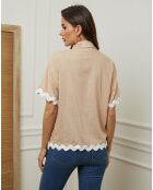 Top Patchi beige