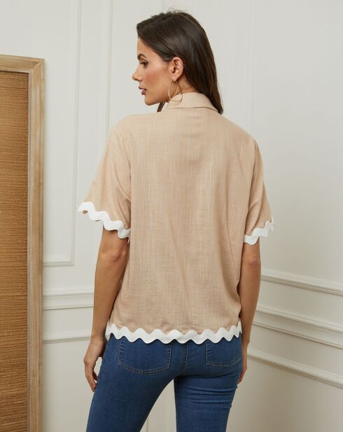Top Patchi beige