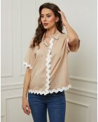 Top Patchi beige