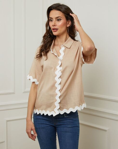 Top Patchi beige