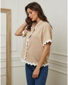 Top Patchi beige