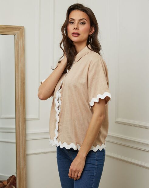 Top Patchi beige
