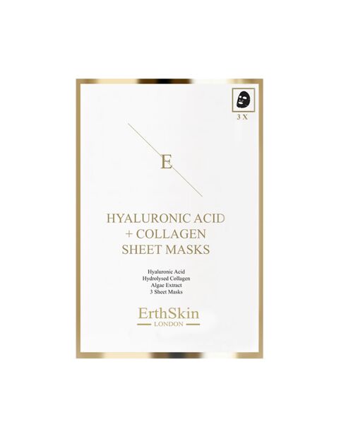 Maske mit Hyaluronsäure und Kollagen, 3 Blatt