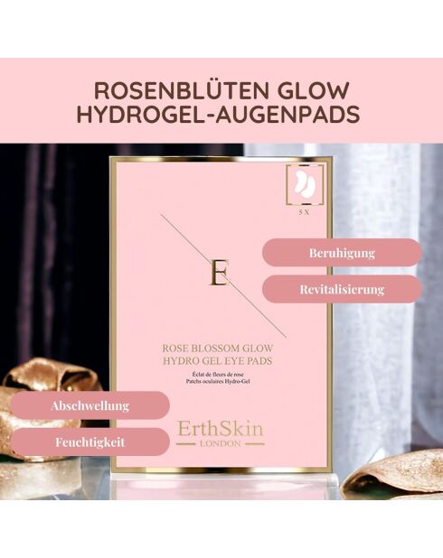 Rose Blossom Glow Hydrogel ooglapjes - 5 paar
