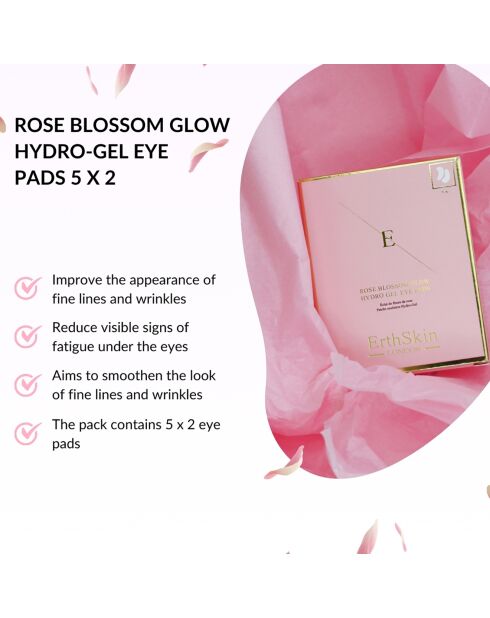 Rose Blossom Glow Hydrogel ooglapjes - 5 paar