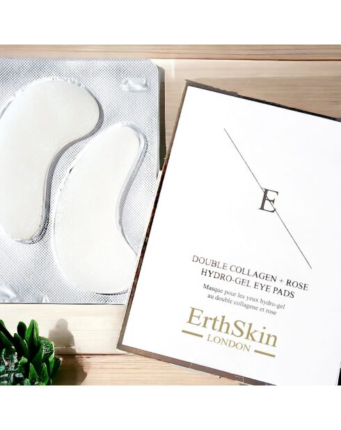 Doppelte Kollagen- und Rosenhydrogel-Augenklappen — 5 Paar