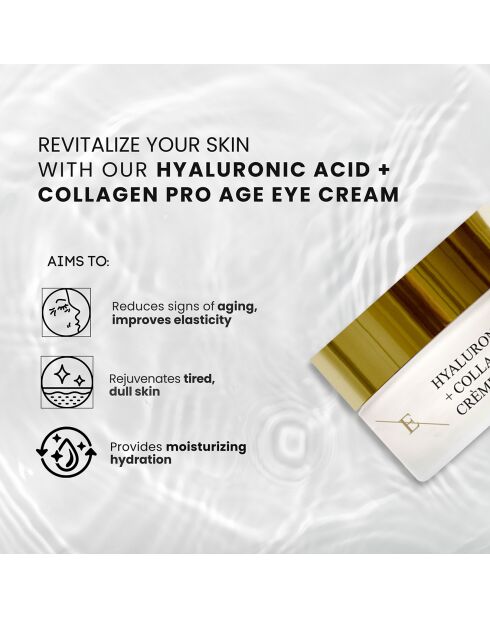 Pro Age Augenkonturcreme mit Hyaluronsäure und Kollagen, 30 ml