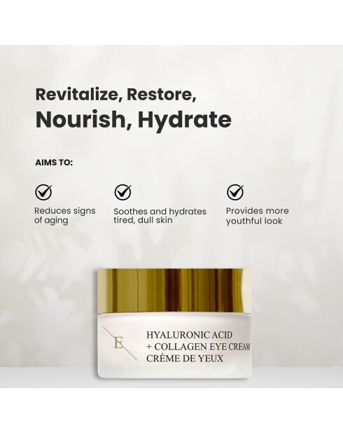 Pro Age Augenkonturcreme mit Hyaluronsäure und Kollagen, 30 ml