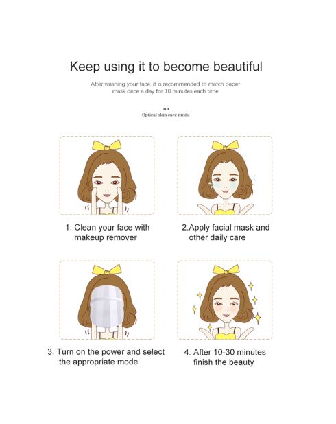 Maschera LED wireless a 3 colori