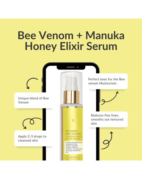 Serum met bijengif en Manuka-honingeelixer - 60 ml