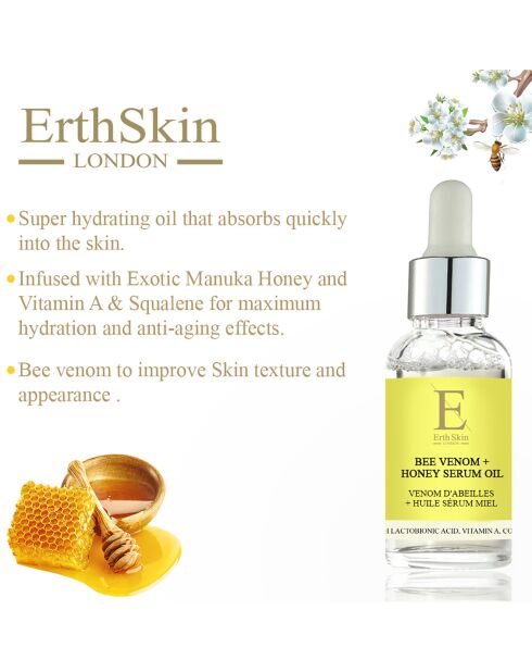 Olio siero al veleno d'api e miele di Manuka - 30ml