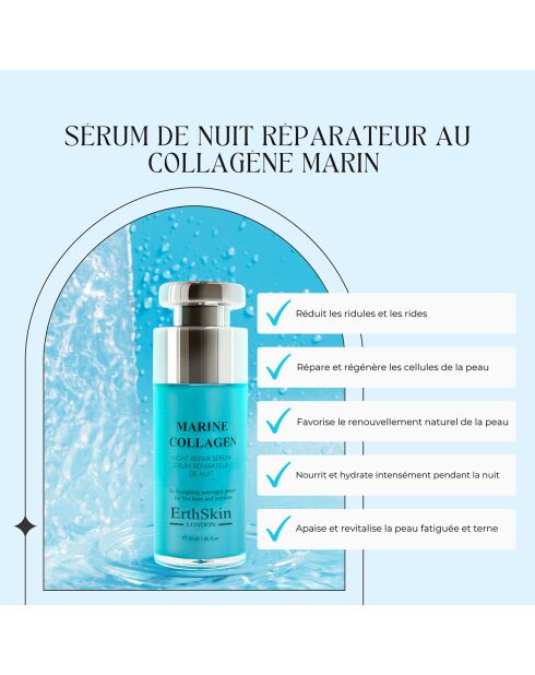 Regenerierendes Nachtserum mit Meereskollagen, 30 ml