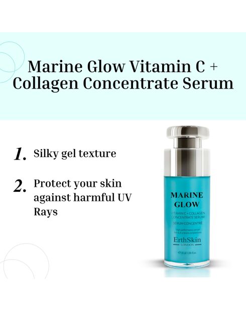 Marine Glow Konzentriertes Serum mit Vitamin C und Kollagen, 30 ml
