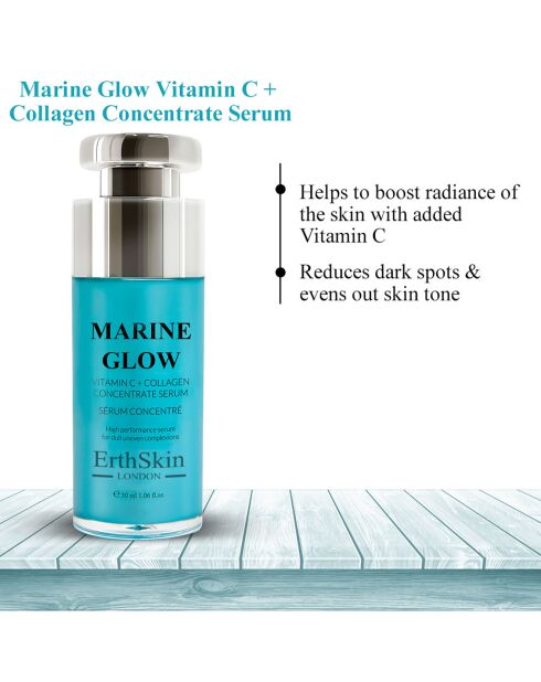 Marine Glow Konzentriertes Serum mit Vitamin C und Kollagen, 30 ml
