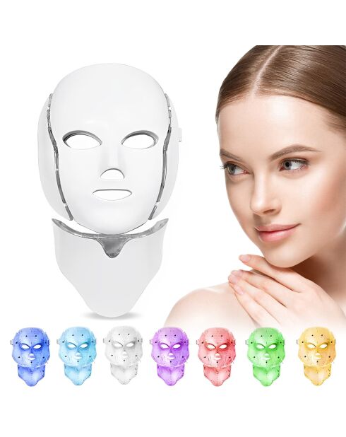 Masque LED visage et cou 7 couleurs Édition limitée