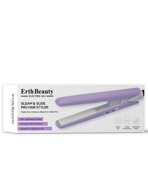 Pro Gleam & Glide paarse stijltang