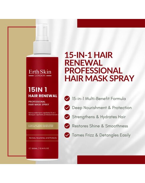 15 in 1 professionele haarmaskerspray voor haarvernieuwing - 300 ml