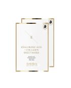 2 confezioni di maschere a base di acido ialuronico e collagene - 6 fogli