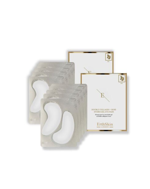 Parches para ojos con doble colágeno e hidrogel de rosas, 10 pares