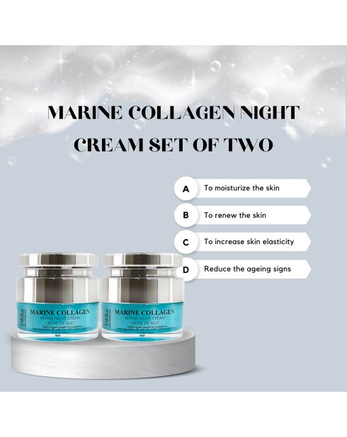 2 cremas de noche con colágeno marino