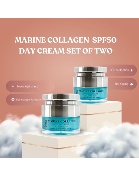 2 cremas de día con colágeno marino SPF50