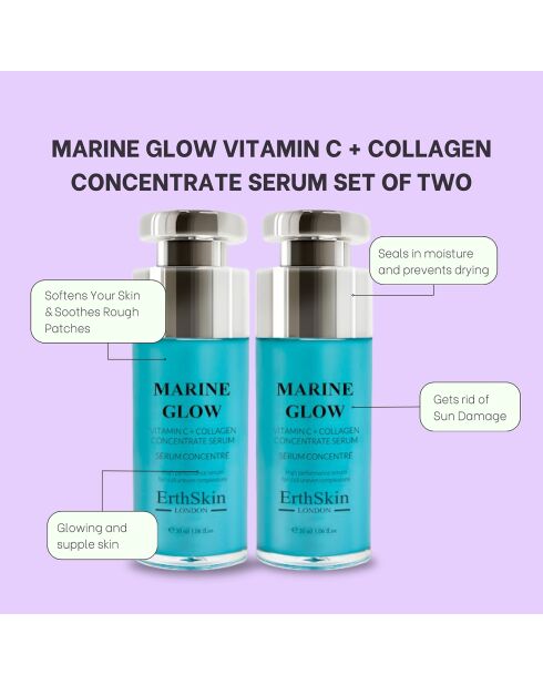 2 Marine Glow vitamine C- en collageengeconcentreerde serums
