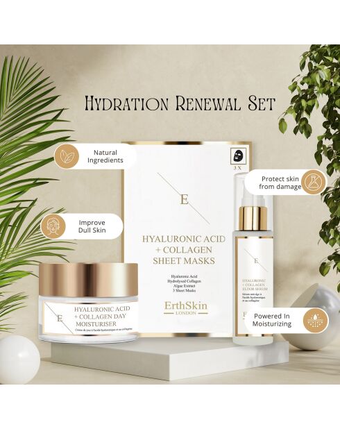 Hyaluronsäure- und Kollagenroutine - 3 Stück