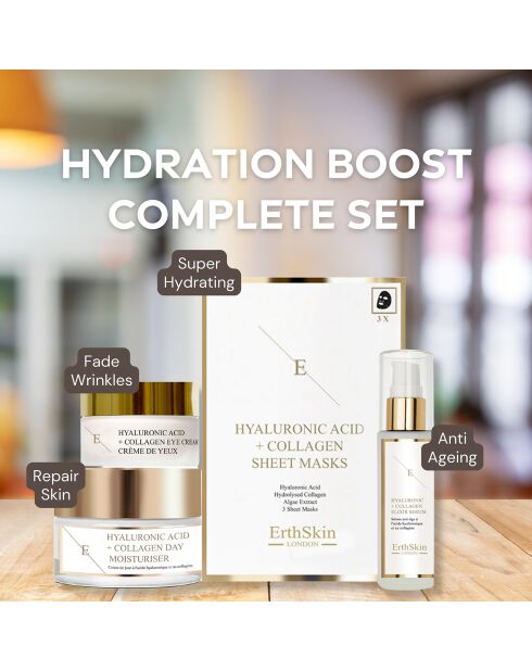 Routine con acido ialuronico e collagene - 4 pezzi