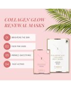 Maschera Duo Glow all'acido ialuronico e collagene + cerotti in idrogel Rose Blossom Hydrogel