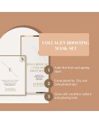 Maschera Duo a base di acido ialuronico e collagene + cerotti per occhi con doppio collagene e idrogel di rosa