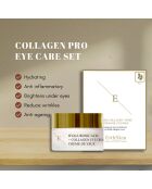 Pro Age oogcontourcrème met hyaluronzuur en collageen + dubbel collageen en roze hydrogelpleisters - 2 stuks