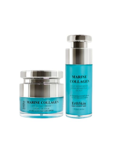 Marine Collagen Day Cream SPF50 + Marine Collagen Night Repair Serum - 2 stuks