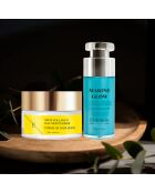 Marine Glow Konzentriertes Serum mit Vitamin C und Kollagen und Tagescreme mit Kollagen SPF 50, 2 Stück