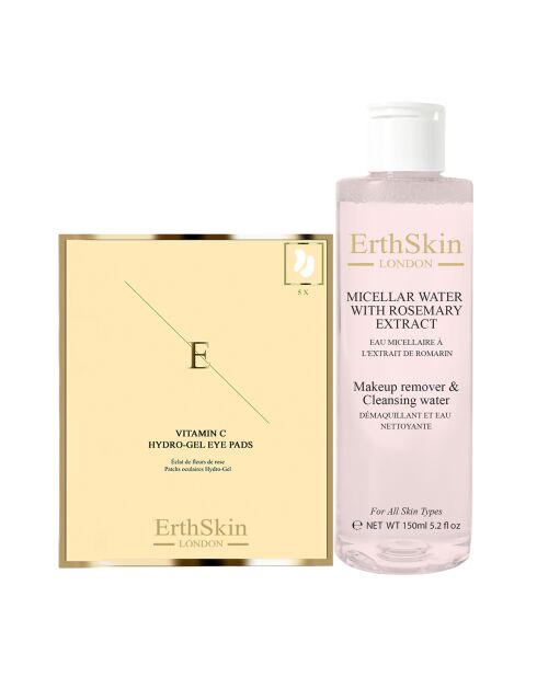 Compresas de hidrogel para ojos con vitamina C y agua micelar con extracto de romero - 2 unidades